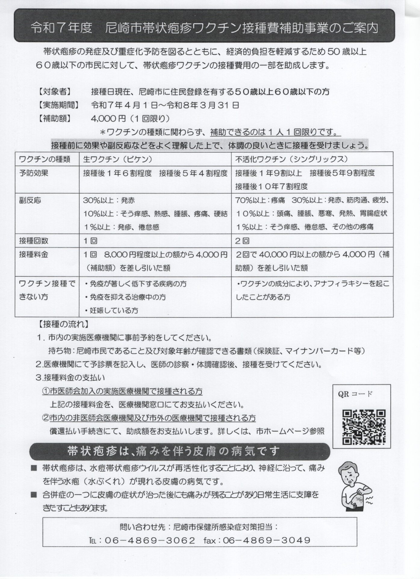 帯状疱疹ワクチン案内１